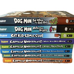 (set of 8) Dog Man books Dav Pilkey Hardcover Excellent Condition